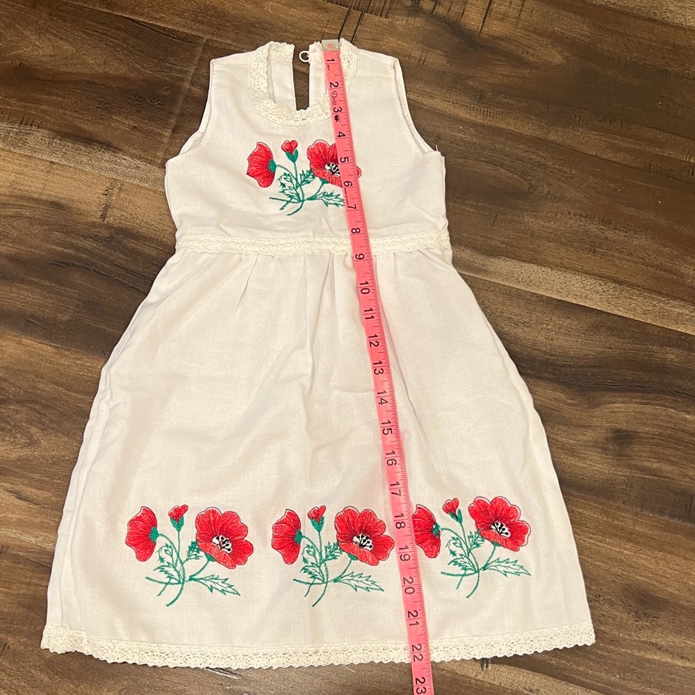 Ukrainian traditional Ukrainian embroidered baby girl dress 12 months - Picture 6 of 8